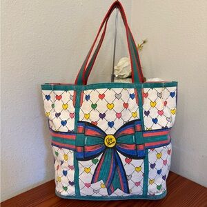 Brighton Colorful Heart Tote with Bow